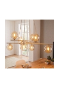 Lampa wisząca ESSA 8 MOKKA AMBER - Emibig