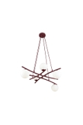 Lampa wisząca ESSA 5 BURGUNDY OPAL - Emibig