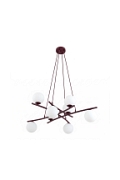 Lampa wisząca ESSA 8 BURGUNDY OPAL - Emibig