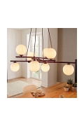 Lampa wisząca ESSA 8 BURGUNDY OPAL - Emibig