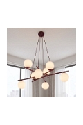 Lampa wisząca ESSA 8 BURGUNDY OPAL - Emibig
