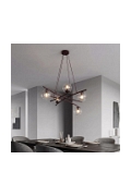 Lampa wisząca ESSA 5 BURGUNDY TRANSPARENT - Emibig