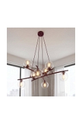 Lampa wisząca ESSA 8 BURGUNDY TRANSPARENT - Emibig