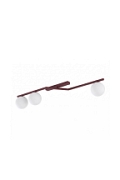 Lampa sufitowa NATON 3 BURGUNDY OPAL - Emibig