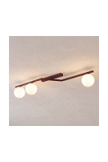 Lampa sufitowa NATON 3 BURGUNDY OPAL - Emibig