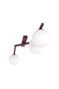 Lampa sufitowa NATON 3 BURGUNDY OPAL - Emibig