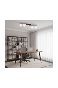 Lampa sufitowa NATON 4 BURGUNDY OPAL - Emibig
