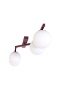 Lampa sufitowa NATON 4 BURGUNDY OPAL - Emibig