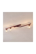 Lampa sufitowa NATON 3 BURGUNDY TRANSPARENT - Emibig