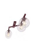 Lampa sufitowa NATON 4 BURGUNDY TRANSPARENT - Emibig