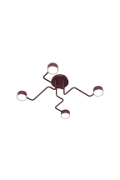 Lampa sufitowa KURAGE 4 BURGUNDY - Emibig