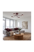 Lampa sufitowa KURAGE 4 BURGUNDY - Emibig