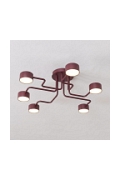 Lampa sufitowa KURAGE 6 BURGUNDY - Emibig