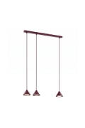 Lampa wisząca ELIT 3 BURGUNDY - Emibig