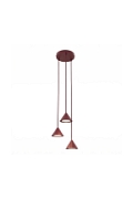 Lampa wisząca ELIT 3 PREMIUM BURGUNDY - Emibig
