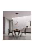 Lampa wisząca ELIT 3 PREMIUM BURGUNDY - Emibig