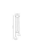 Lampa wisząca ELIT 3 PREMIUM BURGUNDY - Emibig