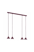 Lampa wisząca ELIT 4 BURGUNDY - Emibig