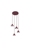 Lampa wisząca ELIT 4 PREMIUM BURGUNDY - Emibig