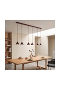 Lampa wisząca ELIT 6 BURGUNDY - Emibig