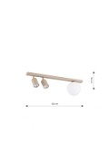 Lampa sufitowa BASTER 3 MOKKA OPAL - Emibig