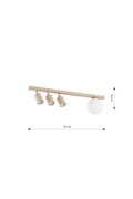 Lampa sufitowa BASTER 4 MOKKA OPAL - Emibig