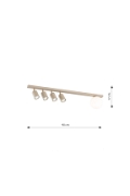 Lampa sufitowa BASTER 5 MOKKA OPAL - Emibig