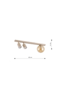 Lampa sufitowa BASTER 3 MOKKA AMBER - Emibig