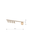 Lampa sufitowa BASTER 5 MOKKA AMBER - Emibig