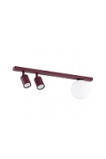 Lampa sufitowa BASTER 3 BURGUNDY OPAL - Emibig