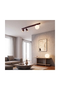 Lampa sufitowa BASTER 3 BURGUNDY OPAL - Emibig