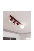 Lampa sufitowa BASTER 4 BURGUNDY OPAL - Emibig