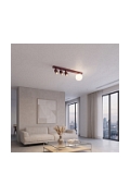 Lampa sufitowa BASTER 4 BURGUNDY OPAL - Emibig