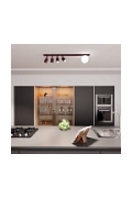 Lampa sufitowa BASTER 5 BURGUNDY OPAL - Emibig