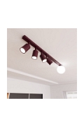Lampa sufitowa BASTER 5 BURGUNDY OPAL - Emibig