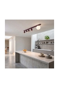 Lampa sufitowa BASTER 5 BURGUNDY OPAL - Emibig