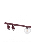 Lampa sufitowa BASTER 3 BURGUNDY TRANSPARENT - Emibig