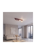 Lampa sufitowa BASTER 4 BURGUNDY TRANSPARENT - Emibig