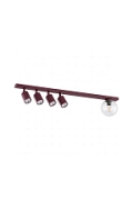 Lampa sufitowa BASTER 5 BURGUNDY TRANSPARENT - Emibig