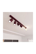 Lampa sufitowa BASTER 5 BURGUNDY TRANSPARENT - Emibig