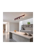 Lampa sufitowa BASTER 5 BURGUNDY TRANSPARENT - Emibig