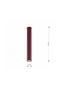 Lampa sufitowa TECNO 1L BURGUNDY - Emibig