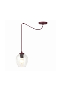 Lampa wisząca LEVEL 1 BURGUNDY TRANSPARENT - Emibig
