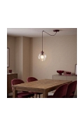 Lampa wisząca LEVEL 1 BURGUNDY TRANSPARENT - Emibig