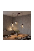 Lampa wisząca LEVEL 3 BURGUNDY TRANSPARENT - Emibig