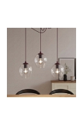 Lampa wisząca LEVEL 3 BURGUNDY TRANSPARENT - Emibig