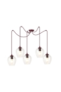 Lampa wisząca LEVEL 5 BURGUNDY TRANSPARENT - Emibig