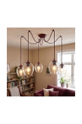 Lampa wisząca LEVEL 5 BURGUNDY TRANSPARENT - Emibig