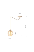 Lampa wisząca LEVEL 1 MOKKA AMBER - Emibig
