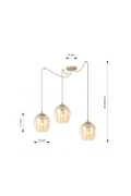 Lampa wisząca LEVEL 3 MOKKA AMBER - Emibig